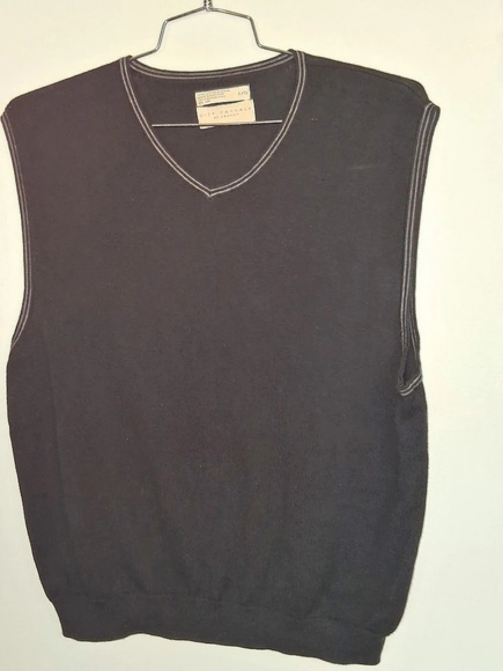 Grandpacore City Casual Sleeveless Cotton Men's Vest in Black Size Large